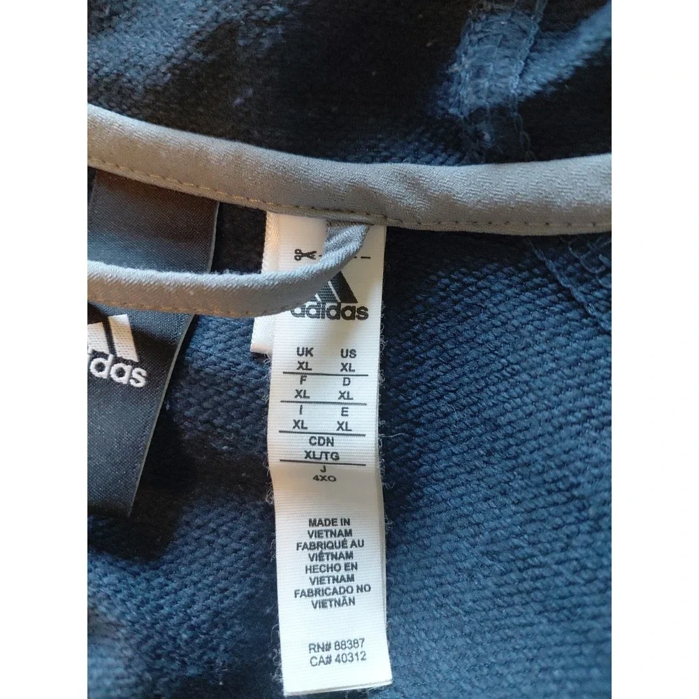 Adidas Men Essential Blue 1/4 Zip Track Jacket Size XL Running Leisure NWOT